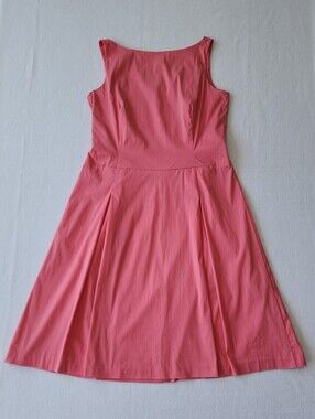 Petite Sophisticate Coral Pink Fit & Flare Dress Petite 2 Sleeveless Midi